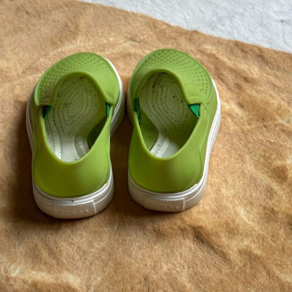 Crocs Kids CitiLane Roka Slip ons Water Boat Shoes Volt Green Shoes 7 - Picture 8 of 13